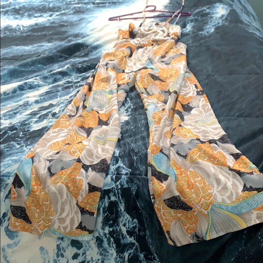 Paper Crane yellow floral Romper